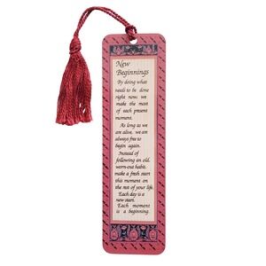 Vintage 80s New Beginnings tassel Bookmark boho Inspirations- 1987 Artworks RH01